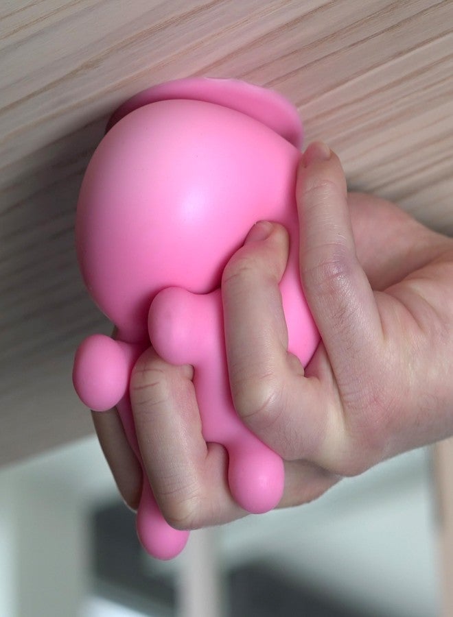 Bubblegum Stuff Office Udder - Pink Squishy Silicone Cow Udder Stress Relief Desk Toy - Suction Cup Stress Reliever - Adult Squeeze Toy - Image 4